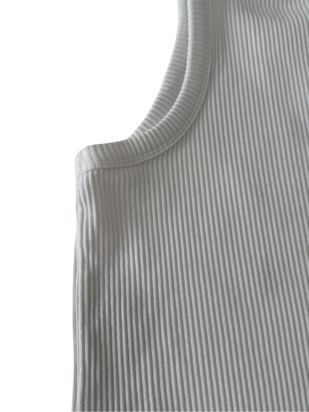 Zara White Ribbed Cropped Tank - Picture 6 of 8